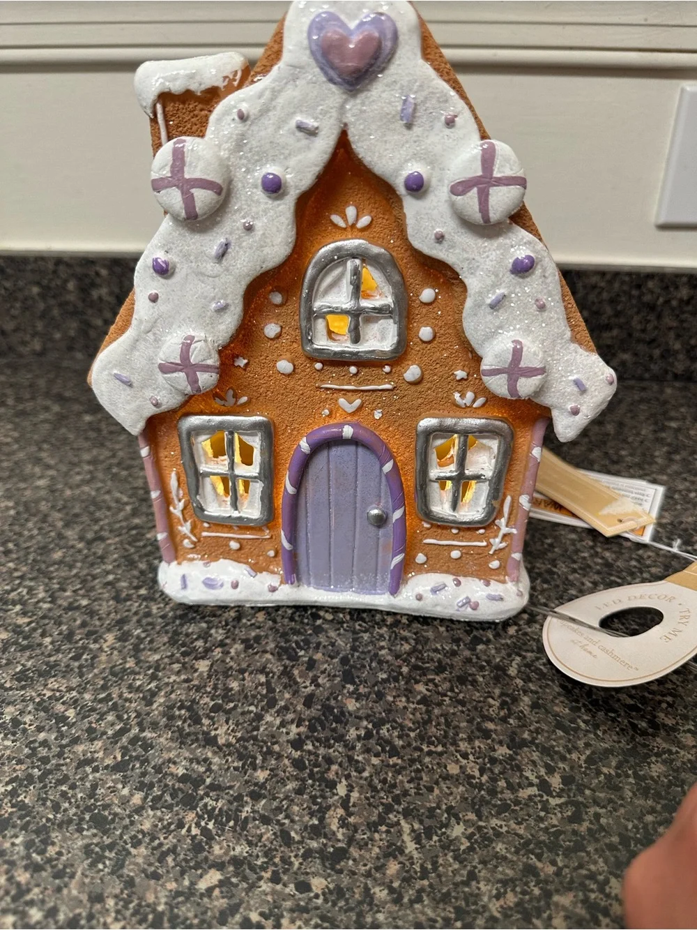 Cupcakes and Cashmere Purple Gingerbread Light Up House